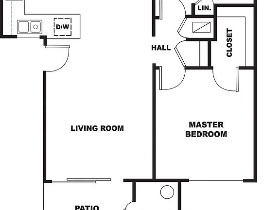 Huntington - 1x1 Floorplan with a super large walk in closet
