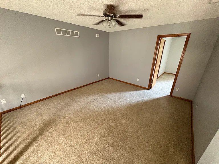 Upstairs office area that overlooks the living room and is adjacent to the bedroom.