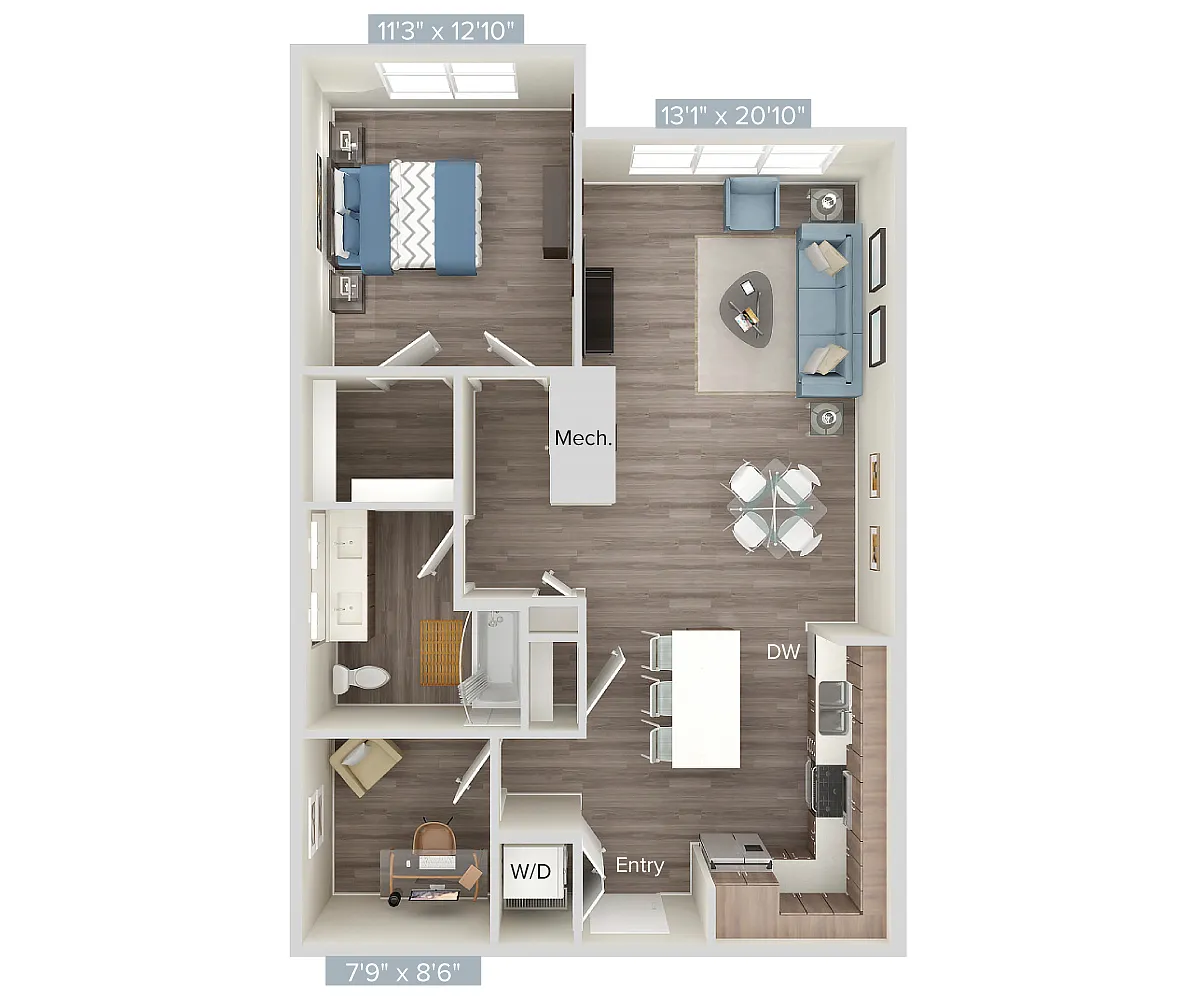 Floor plan A8D-204-205