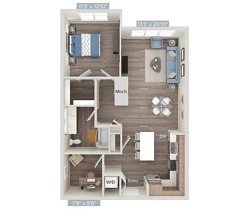 Floor plan A8D-204-205