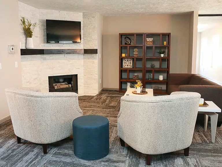 Our clubhouse offers a stylish and welcoming space to unwind, socialize, or catch up on work.