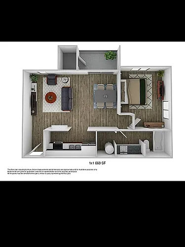 Floor plan Platinum Larger One Bedroom
