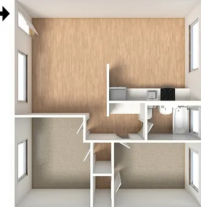 2 bedroom, 1 bathroom 2 bedroom, 1 bathroom