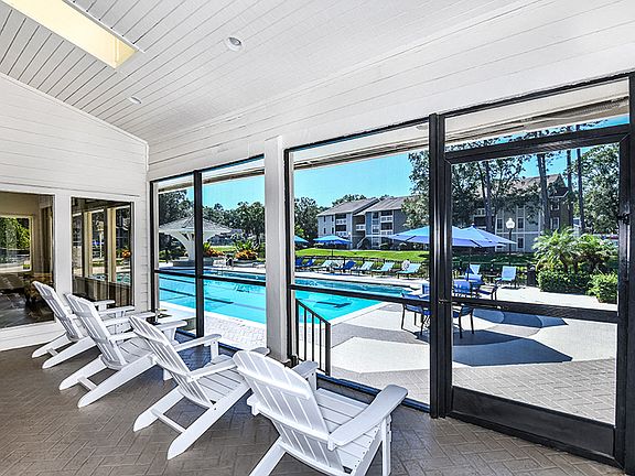 Covered Poolside Patio Area