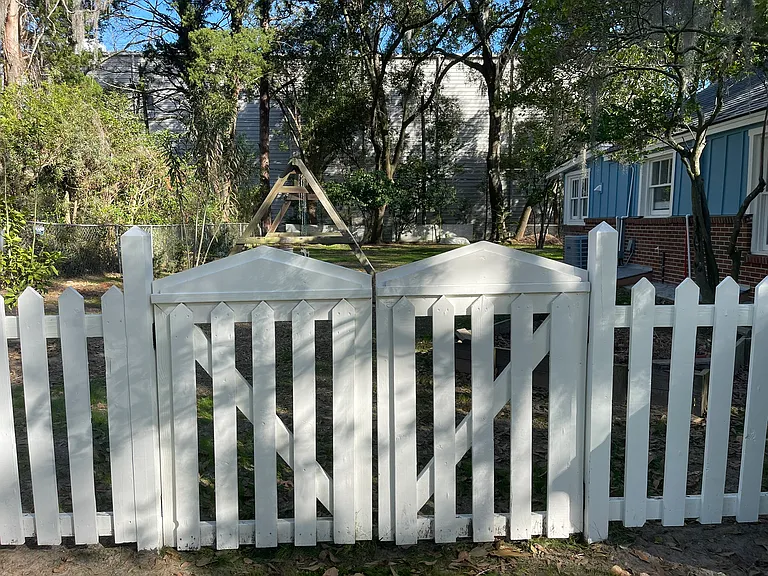 Side yard entrance.