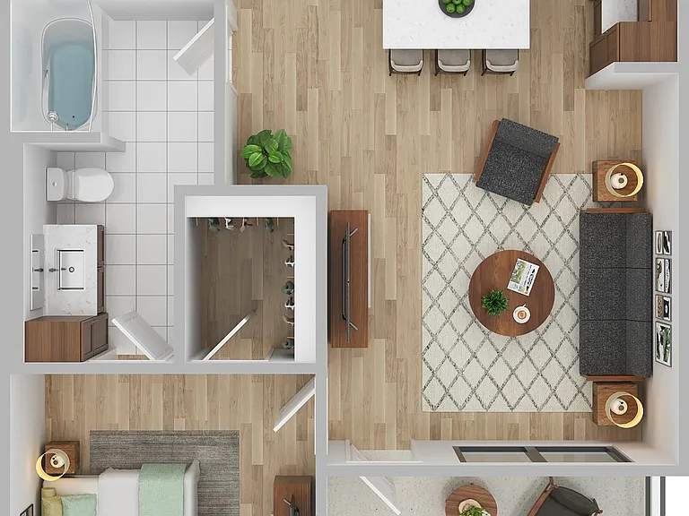 1 Bedroom | 1 Bath | 880 SF 1 Bedroom | 1 Bath | 880 SF