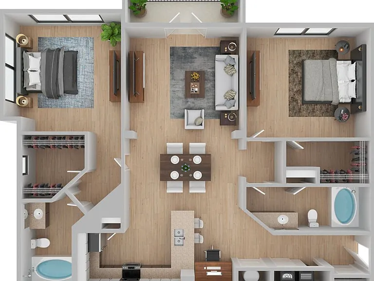 2 Bedroom | 2 Bath | 1251 SF | Renovated 2 Bedroom | 2 Bath | 1251 SF | Renovated