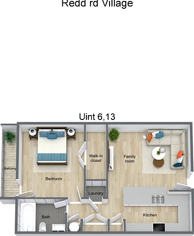 1 bed, 626 sqft, $950 — Photo 1