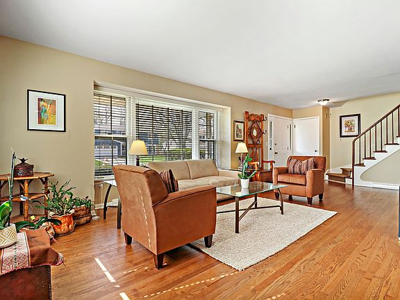 The 25x13 light filled living room is perfect for