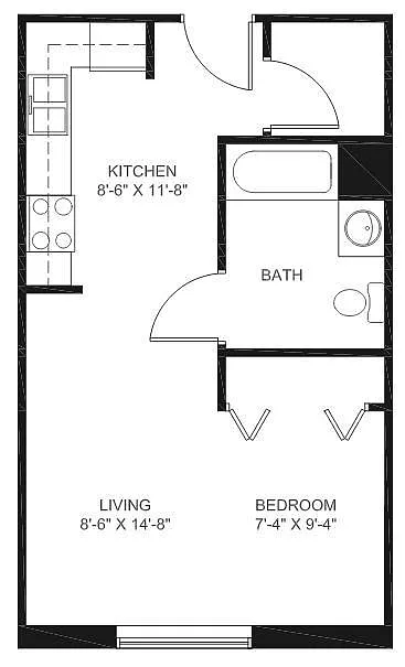 Floor plan 1 Bedroom