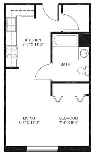 Floor plan 1 Bedroom