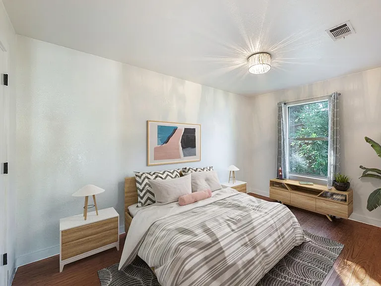 Bedroom 3. This image shows a virtually furnished space. Bedrooms come unfurnished.