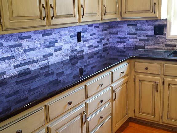 Custom Backsplash with LED's
