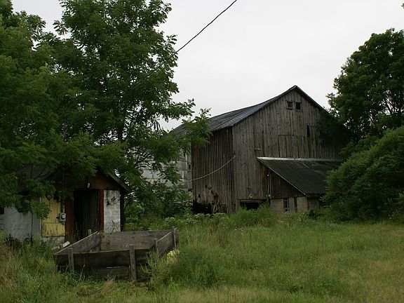view of barn & old milk house
