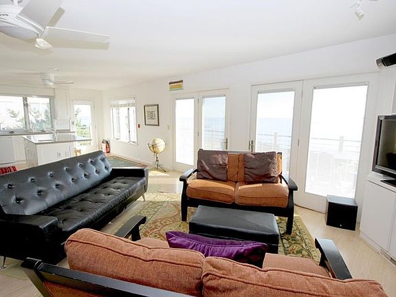 Living and Kitchen area opens to bay