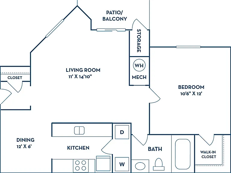 1 Bedroom | 1 Bath | 600 SF 1 Bedroom | 1 Bath | 600 SF