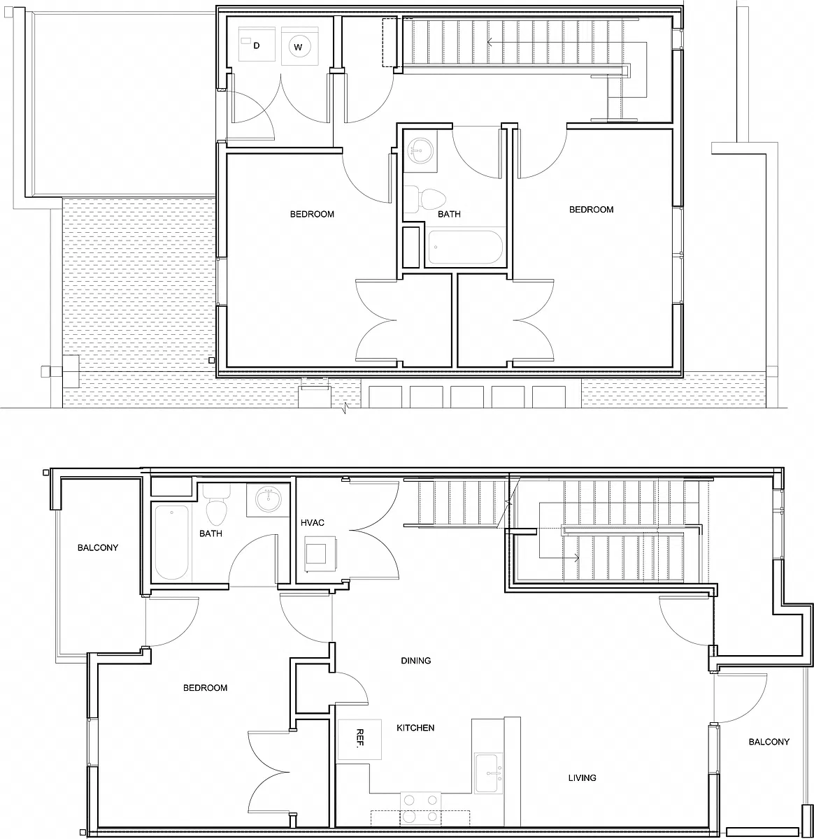 Floor plan 3 Bedroom, 2 Bath