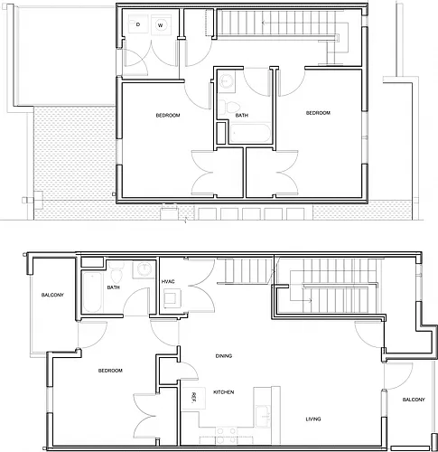 Floor plan 3 Bedroom, 2 Bath