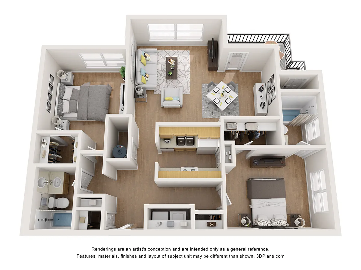 Floor plan 2 Bed / 2 Bath