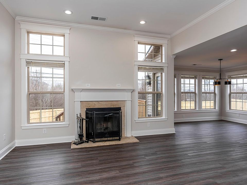 Living Room with Wood Fireplace