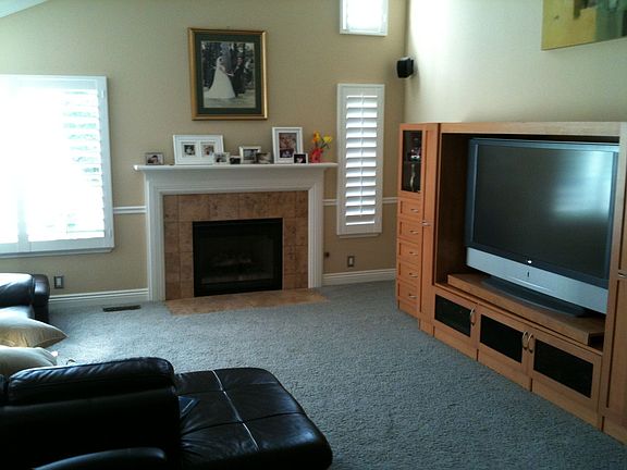 living room with built in entertainment center