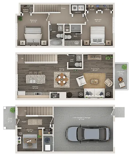 Floor plan Townhome 1