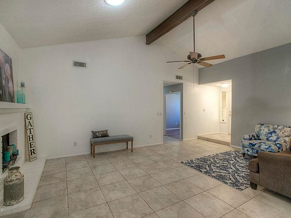 Living Room With Vaulted Ceiling