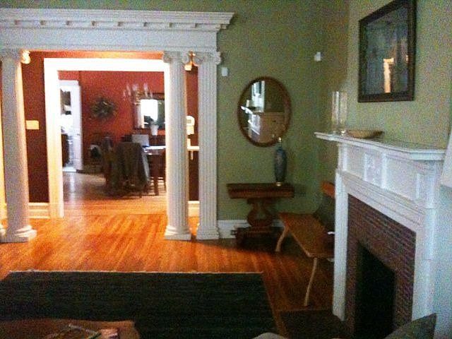 living room toward dining room