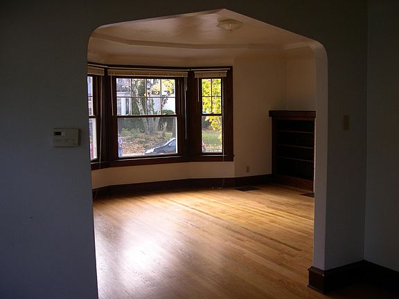 Dining room view into living room.