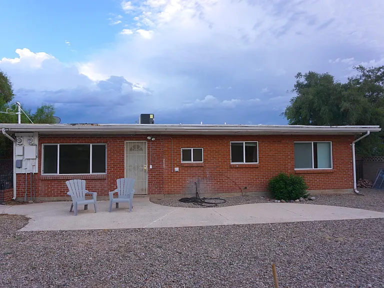 Large back yard has plenty of room to roam.