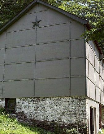 3 story barn in backyard