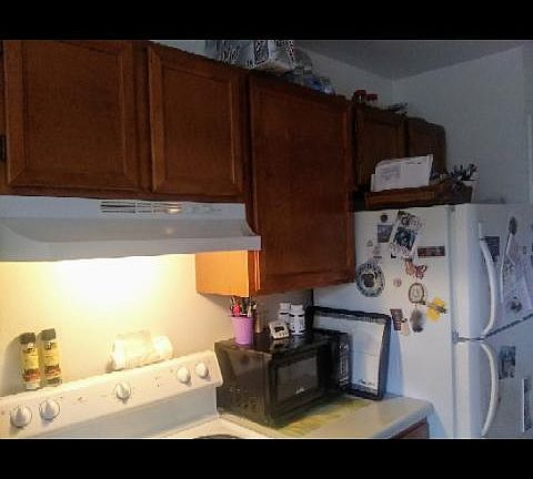 Kitchen stove and fridge