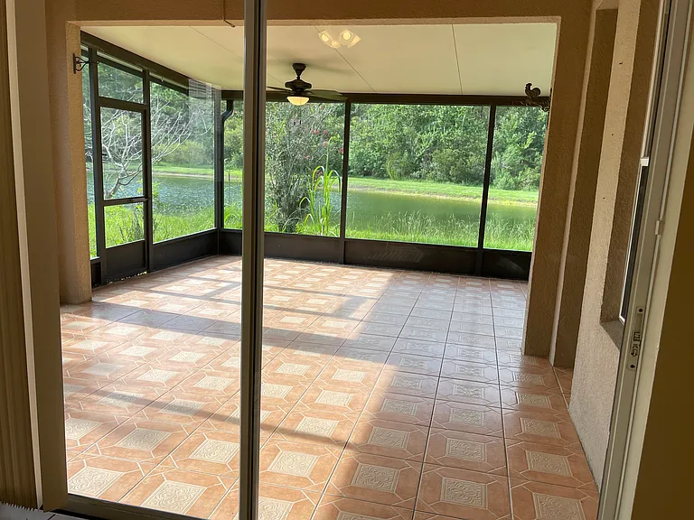 Screened back porch