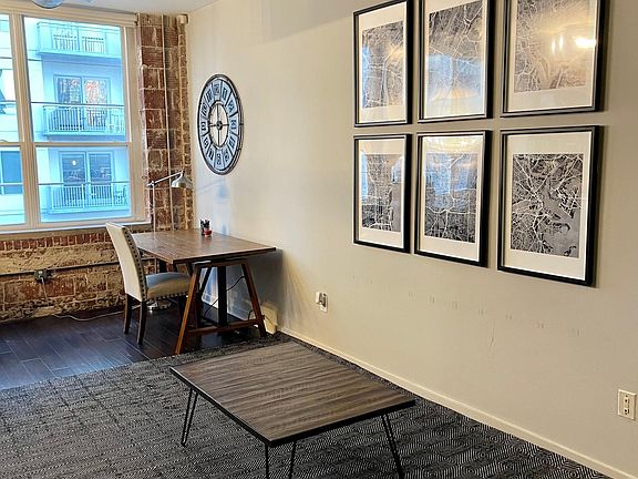 Workspace next to living room