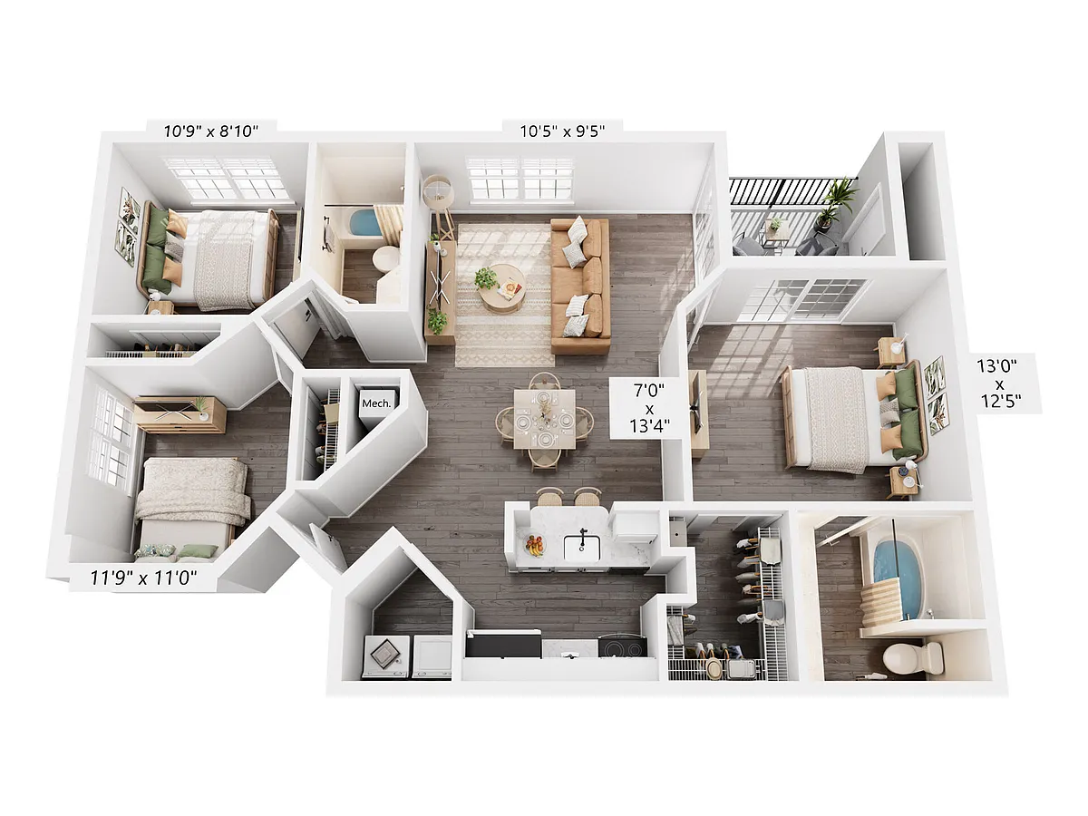 Floor plan The Fern Renovated