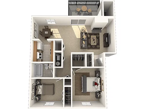 Floor plan Two Bedroom Apartment