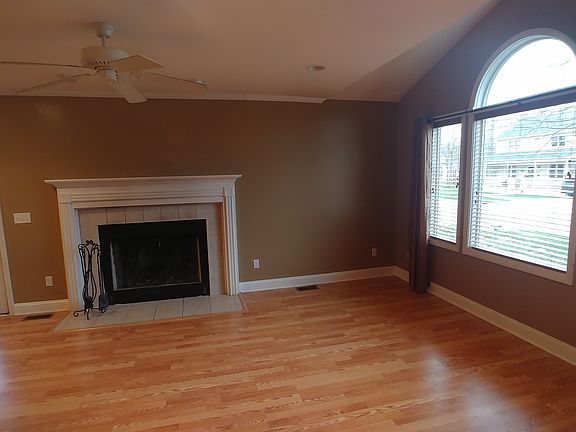 Living room with fireplace