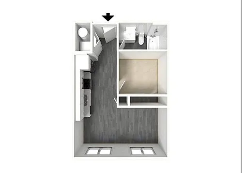 Floor plan P2 1X1 S1