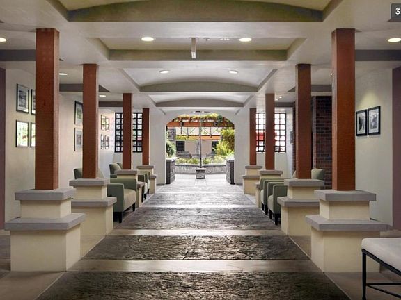 hallway to courtyard