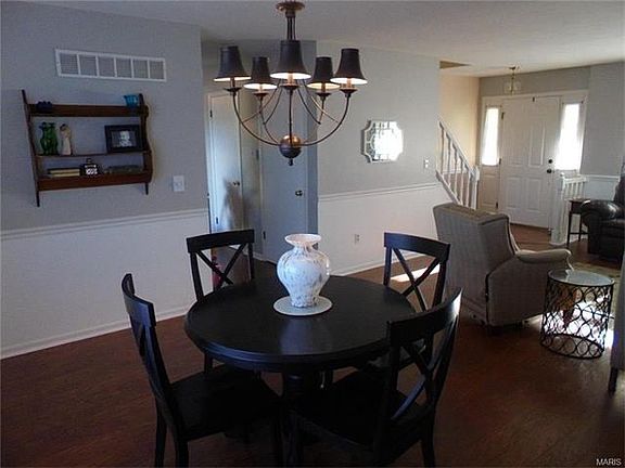Another view of the dining area. Notice there is plenty of room for other furniture.