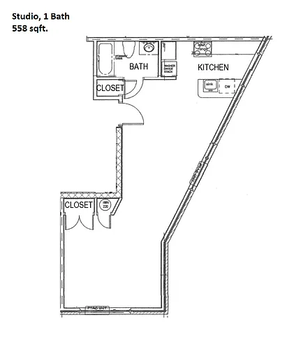 Floor plan Studio Deluxe