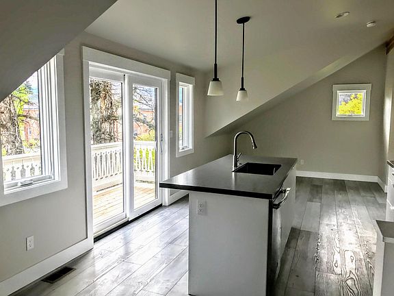Kitchen with walk out balcony