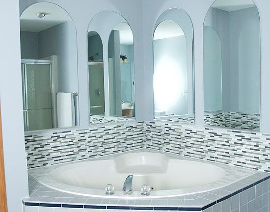 Whirlpool tub in master bath