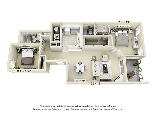 Floor plan 2b Luxe