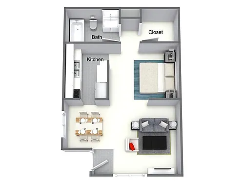 Floor plan 1x1A