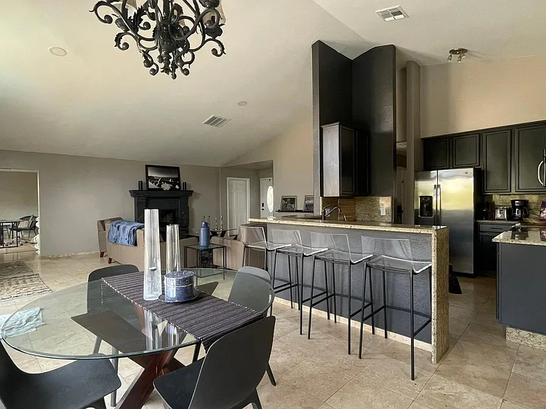 FURNISHED. Dining room.