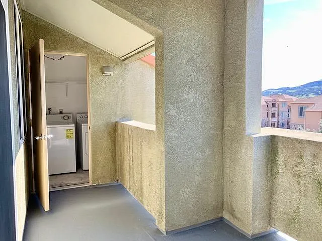 Laundry room off the balcony