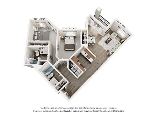 Floor plan 2x2B