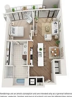 1 BR x 1 BA Flat - A Floorplan 1 BR x 1 BA Flat - A Floorplan