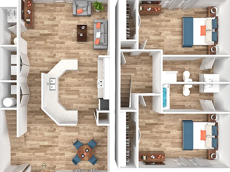 Two Bedroom Two and a Half Bathroom Townhome Two Bedroom Two and a Half Bathroom Townhome